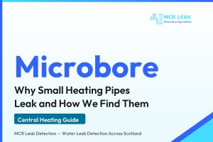 microbore central heating - branded MCR Leak Detection guide card