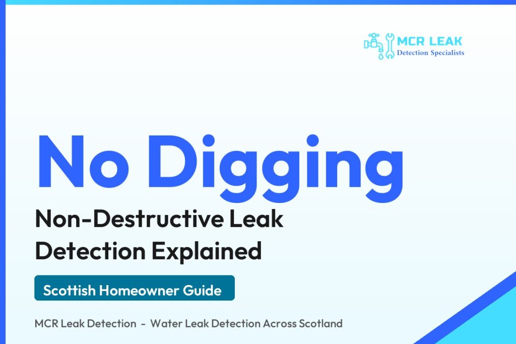 non destructive leak detection - branded MCR guide card (MCR Leak Detection)