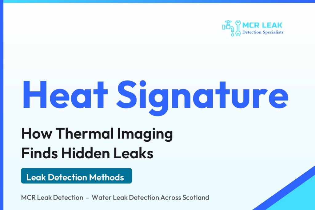 thermal imaging leak detection - branded MCR Leak Detection guide card