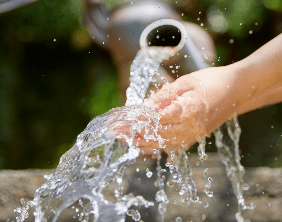 toilet keeps running - clean water running to waste over an open hand (MCR Leak Detection)